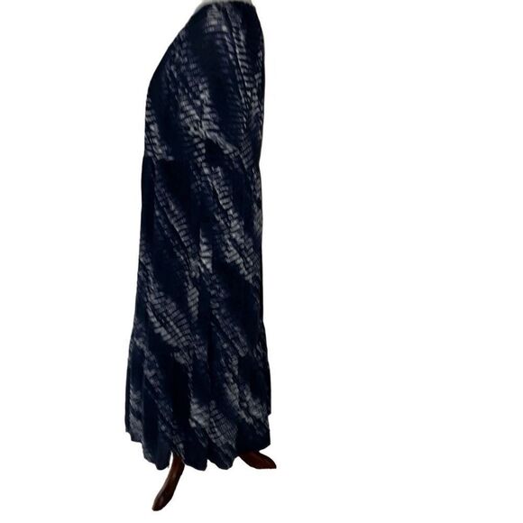 Rails Drew Tiered Midi Dress Blue Nile Tie-Dye Short Sleeve Flounce sz - Picture 3 of 10